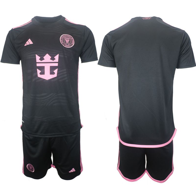 Men 2024-2025 Season Inter Miami CF away Black Blank Soccer Jersey